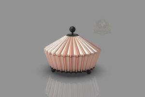 โถตกแต่งหรูหราพร้อมฝาปิด สีดำและสีทอง ภาชนะเก็บของดีไซน์เนอร์พร้อมฝาปิด โถตกแต่งโต๊ะสไตล์โมเดิร์น ของตกแต่งระดับพรีเมียม - Product Image 6