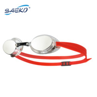 Lunettes de natation de compétition SAEKO Elite à profil bas, conception sans joint, ajustement personnalisé, protection UV400, miroir, anti-buée, étanches ISO