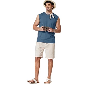 เสื้อยืดแขนกุดผู้ชาย WX732764 ดีไซน์ใหม่สำหรับฤดูร้อน สไตล์ลำลองสำหรับวัยรุ่น ทรงหลวม สีพื้น ผ้าถักแบบไม่ทอ พิมพ์ลาย - Product Image 1