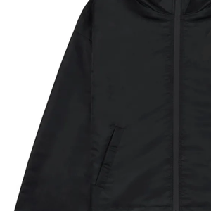 Veste Softshell Unisexe Noire Légère Imperméable Coupe-Vent à Capuche avec Doublure Polaire Microfleece et Fermeture Éclair Imprimée - Product Image 2