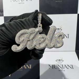 จี้เพชรฮิปฮอปสุดหรูสำหรับผู้ชาย  แบบสั่งทำพิเศษ  ประดับเพชร VVS มอยส์ซาไนต์ ชุบทอง - Product Image 5