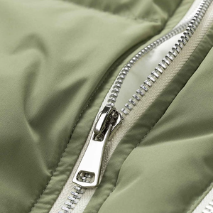 Chaqueta acolchada de lona con capucha verde oliva para hombre, cálida para invierno, con cremallera, cortavientos, gruesa, de ajuste holgado, duradera, precio mayorista económico - Product Image 6