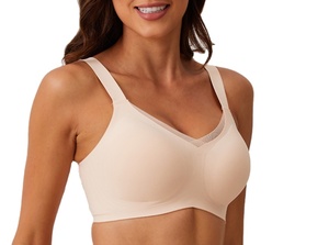 บราไร้สายไร้ตะเข็บสำหรับผู้หญิง ระบายอากาศได้ดี ผ้าถักเนื้อนุ่ม ซัพพอร์ตดี คอวี ปักลาย ไซส์ใหญ่ สำหรับฤดูร้อน เล่นกีฬา ใส่ได้ทุกวัน รุ่น 2026 - Product Image 3