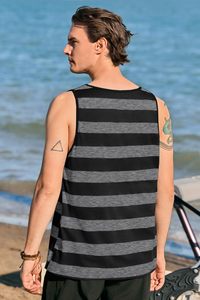 เสื้อกล้ามชายลายทาง คอกลม ผ้าไม่ยับ รับสั่งทำพิเศษ คุณภาพดีที่สุด พร้อมลายพิมพ์สวยงาม - Product Image 4
