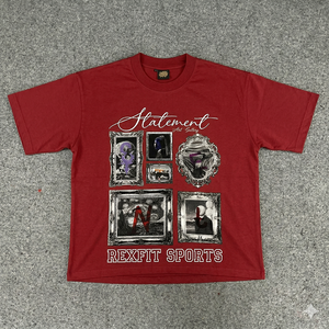 เสื้อยืดสตรีทแวร์ทรงบ็อกซี่ Rexfit Sports Factory ราคาโรงงาน ผลิตตามสั่ง ผ้าฝ้าย 100% เนื้อหนา ทรงโอเวอร์ไซส์ ยูนิเซ็กส์ เสื้อเปล่า - Product Image 1