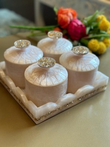 Artizon Studio Luxury Handmade Resin Classic Design Eco-Friendly Non-Toxic Storage <b>Jar</b> with Lid - Product Image 3