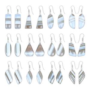 Elegant Women Owyhee Blue <b>Opal</b> Dangle <b>Earrings</b> Cute Minimalist Silver-Plated Gift Jewelry Wholesale - Product Image 1