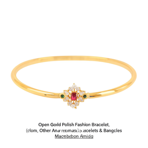 Open Gold Polish Fashion Bracelet - Product Image 3