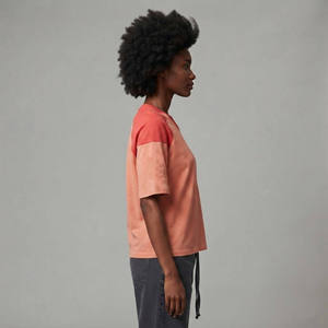 New Arrival 2026 Women's V-Neck Raglan Sleeve T-<b>Shirt</b> With <b>Flame</b> Logo Print Loose Fit Cotton Jersey Casual Spring Summer Wear - Product Image 3