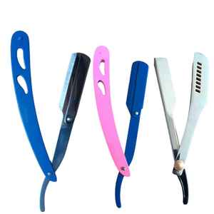 <b>Shaving</b> Razor Barber Straight Edge Men Grooming Tool Wet Shave Beard Styling Replaceable Blade Salon Heavy Duty Equipment - Product Image 1