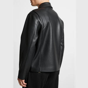 Nouvelle arrivée : veste en cuir pour homme, veste en cuir PU, veste en cuir de vachette de qualité supérieure, veste en cuir véritable pour homme. - Product Image 4
