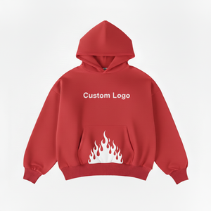 Sudadera con capucha personalizada de 500 g/m² para hombre, estilo holgado y cuadrado, de peso pesado, con estampado en relieve, oversize, estilo urbano, con cremallera, para mujer - Product Image 1