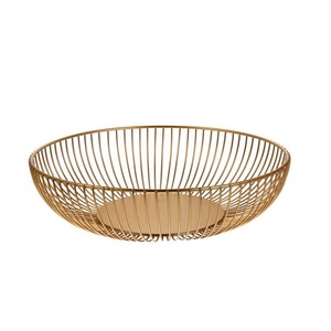 Antique <b>Gold</b> Footed Fruits <b>Basket</b> bowl metal bowl kitchenware - Product Image 3