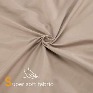 Parure de couette en lin beige avec 2 taies d'oreiller, tissu naturel adouci, fermeture à boutons, literie pour hôtels et intérieurs. - Product Image 3