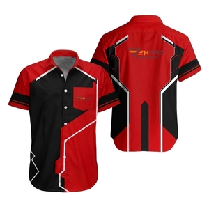 Diseñe sus propias camisetas de carreras Camisetas de carreras con botones personalizadas Camisas de trabajo de manga corta Pit Crew Ropa de equipo de carreras de F1 - Product Image 1