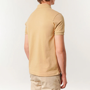 เสื้อโปโลผู้ชายสีพื้น ผ้าคอตตอนปิเก้ แขนสั้น ทรงปกติ สวมใส่สบาย ระบายอากาศได้ดี ดีไซน์ถัก ติดกระดุมด้านหน้า - Product Image 2