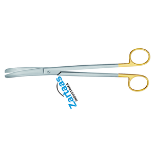 Ciseaux chirurgicaux incurvés TC SIMS en acier inoxydable de haute qualité, manche plaqué or, 20 cm, instruments chirurgicaux, fabricant et exportateur - Product Image 5