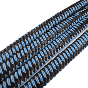 Cordon plat et rond en cuir, cordon ovale tressé, européen - Product Image 3