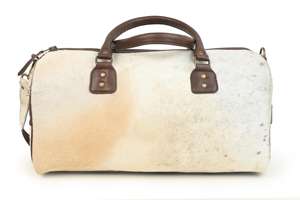 Sac de voyage de luxe en cuir véritable avec fourrure, grande capacité, léger et portable, pour week-end ou nuitée LHODB-0111 - Product Image 4