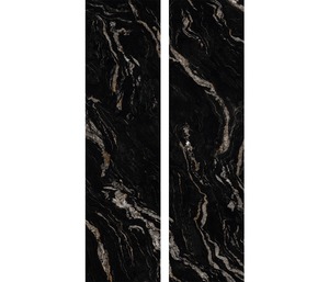 Losas de Porcelana Pulida Black Fusion, Superficies Elegantes con Efecto Mármol para Interiores de Lujo - Product Image 3
