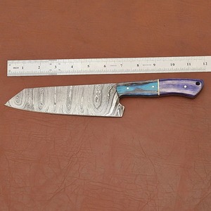 Cuchillo de Chef de Acero de Damasco Personalizado de Lujo, Hecho a Mano con Brillantez Artesanal – Artesanía Premium - Product Image 5