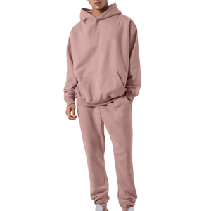 Conjunto Deportivo de Invierno para Hombre, Talla Grande, Sudadera con Capucha y Pantalones, Unisex, Informal, para Correr, Transpirable, de Poliéster/Algodón - Product Image 1