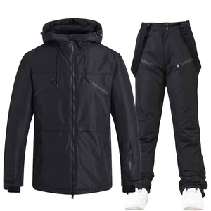 Combinaison de neige unisexe 2 pièces à capuche pour la technologie 1900g, ensemble veste et pantalon en polyester/nylon, vêtements de sport d'extérieur pour adultes - Product Image 2
