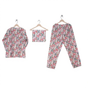 Nuevo estilo bohemio indio algodón PJ conjunto hecho a mano Pijamas largos ropa de dormir para mujeres Handblock Floral impreso vestido otoño - Product Image 1