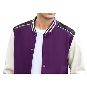 Oversize Baseball Jackets Embroidery in 100% Wool Stylish Casual Wear Letterman Jackets for <b>Men</b> Made in Pakistan - Product Image 3