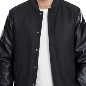 Wholesale Custom Men's Varsity Bomber <b>Jacket</b> for Men with Stand Collar & Front Logo Custom Color Letterman <b>Jackets</b> for Boys - Product Image 6