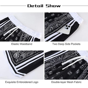 Pantalones Cortos de Baloncesto de Malla para Hombre, Estilo Urbano, con Estampado de Llamas, de Secado Rápido, Sublimados, Personalizados, OEM ODM 2026 - Product Image 5