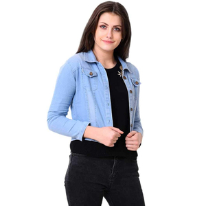 Chaqueta Vaquera Vintage para Mujer, Diseño Personalizable, Servicio OEM de Fábrica, Tejido Transpirable de Invierno con Relleno de Algodón - Product Image 6