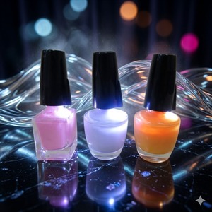 Tapa de Botella de Esmalte de Uñas con Recubrimiento de Plástico y Luz LED, Pincel de Nailon de Color Personalizado - Product Image 1