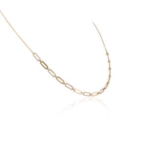 14K Yellow Gold Diamond Chain Necklace with VVS1 Clarity IGI Certified - Product Image 2