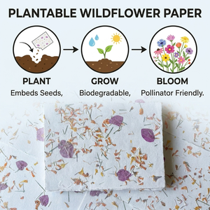 Feuilles de papier artisanal en coton infusé de pétales de fleurs de luxe, écologiques et recyclées, pour invitations de mariage et projets DIY - Product Image 6