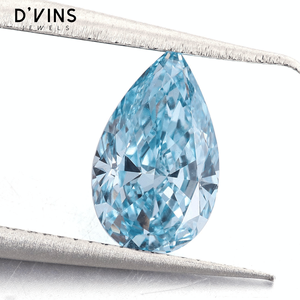 Bague de fiançailles D'vins Jewels avec diamant de laboratoire fantaisie couleur claire, taille poire ovale, prix d'usine, modèle DJ456 - Product Image 2