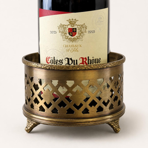 Porte-bouteilles à vin en laiton, support décoratif en métal de qualité supérieure pour bouteilles de vin, organisateur de présentation pour la maison, le bar, la cuisine, la salle à manger - Product Image 5