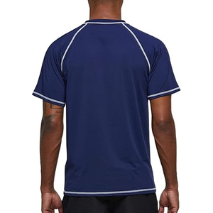 OEM Men Rash Guard T <b>Shirt</b> <b>Compression</b> Short Sleeve Swim <b>Shirt</b> UV Protection Custom Logo Wholesale Bulk - Product Image 2