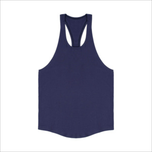 Men's Light Blue Solid Color Breathable Knitted Tank Top Casual O-Neck Sleeveless Shirt - Product Image 4
