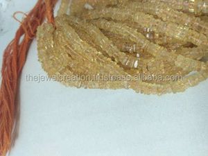 4mm 5mm naturel jaune Citrine Heishi plat carré perles de pierres précieuses brin de pierre semi-précieuse en gros pour la fabrication de bijoux - Product Image 2