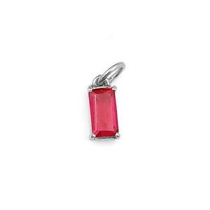 Pink Tourmaline Baguette Shape Gemstone Charm Rectangular Natural Stone Rose Gold Plated <b>Pendant</b> Jewelry Necklace and Earring - Product Image 3