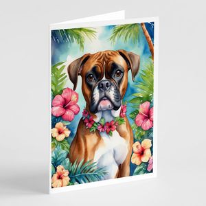 Cartes de voeux Luau par Boxer Pack de 8 capricieux A7 Taille 5x7 Cartes vierges avec enveloppes - Product Image 1