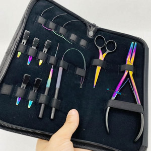 Pince plate professionnelle pour extensions de cheveux, en acier inoxydable de qualité chirurgicale, kit d'outils multi-plasma, logo personnalisé, usage commercial - Product Image 1