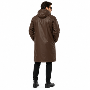 OEM Custom Waterproof Long <b>Rain</b> Coat Hooded PU PVC <b>Rain</b> <b>Jacket</b> for Men Women Outdoor Workwear Fishing with Custom Logo Design - Product Image 4