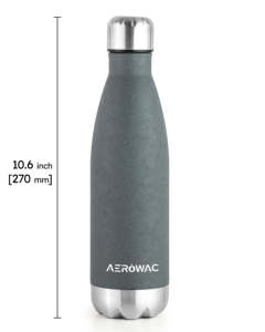 Modern Textured Grey Stainless Steel Thermal Water Bottle Vacuum Insulated Leak Proof Flask Cola Shape <b>Metal</b> Drinkware Travel - Product Image 4