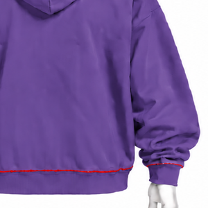 Violet <b>Purple</b> Indus Embroidered <b>Hoodie</b> Decorative Floral Needlework Kangaroo Pocket Relaxed Fit Casual Winter Streetwear - Product Image 6