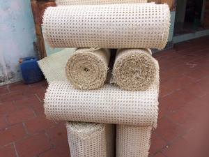 MÁS VENDIDO: Lámina de Ratán Natural Resistente y Sostenible con Diseño Cuadrado de Loto Azul para Decoración del Hogar - Product Image 1