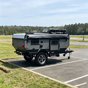 <span class=keywords><strong>Caravane</strong></span> légère Pop-Top avec toit relevable, tente en <span class=keywords><strong>toile</strong></span> souple et suspension indépendante pour les voyages en camping - Product Image 4