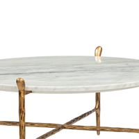 Table basse ronde en marbre de conception personnalisée artisanale vietnamienne, provenant d'un fabricant vietnamien