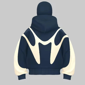 Sweat à capuche oversize en molleton de coton noir pour homme, motif tête de dragon, poche avant, décontracté, respirant, hiver, ODM - Product Image 3